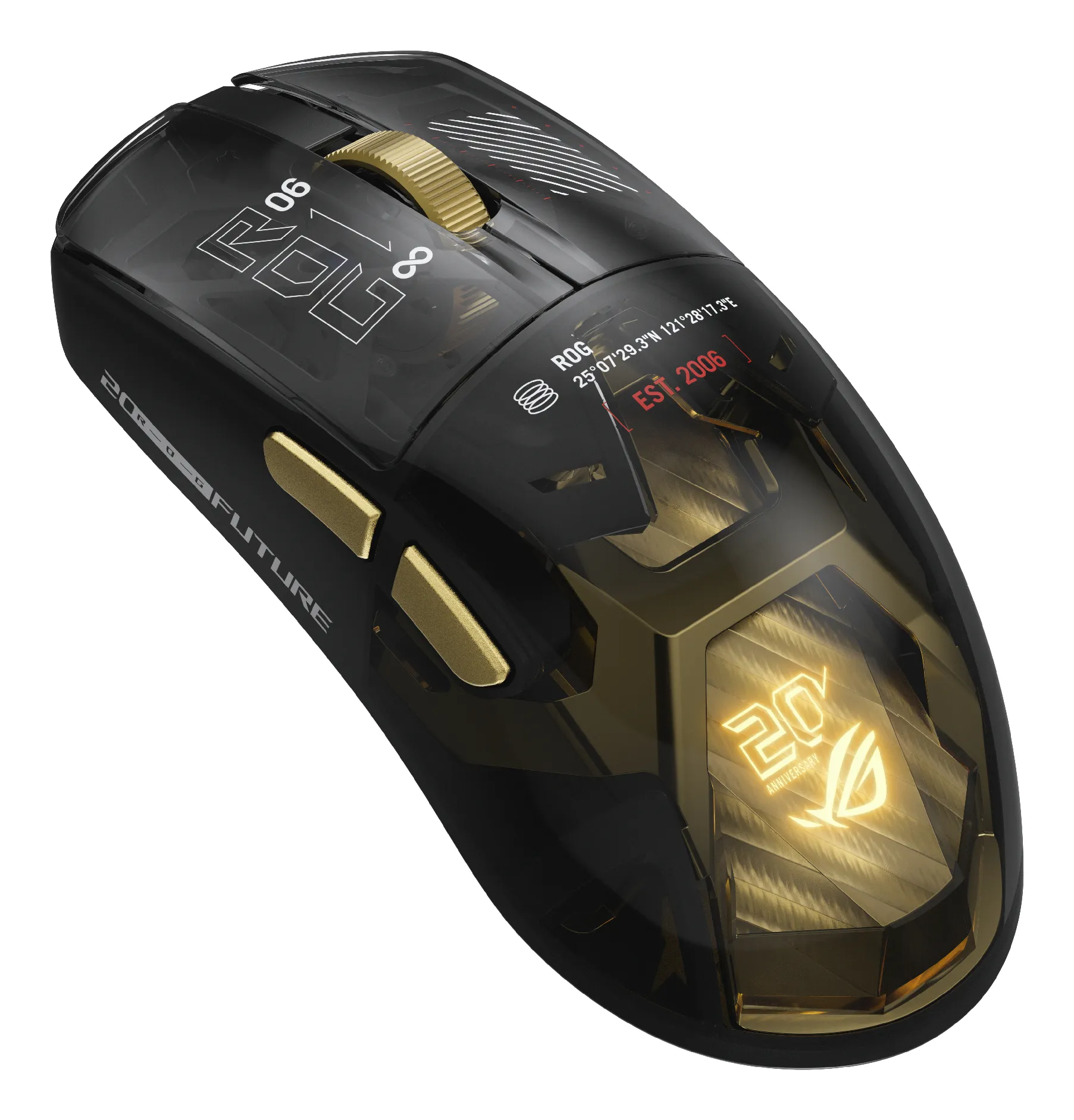 ASUS ROG Harpe II Extreme Edition 20 -langaton pelihiiri, musta ja 24K gold details