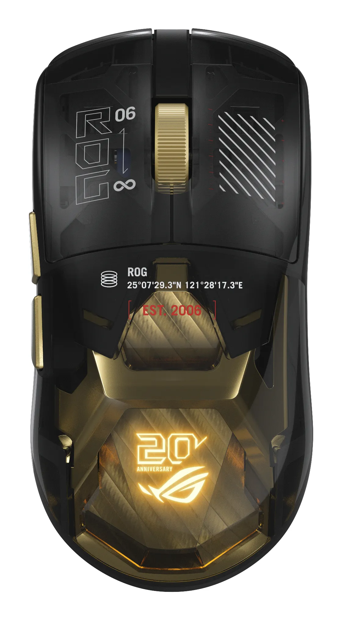 ASUS ROG Harpe II Extreme Edition 20 -langaton pelihiiri, musta ja 24K gold details