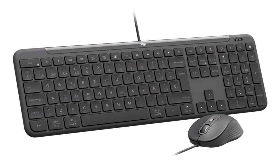Logitech Signature Slim MK620 for Business tangentbord och mus, grafit