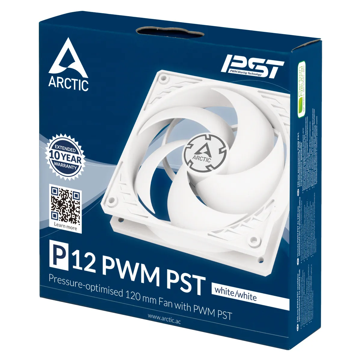 Arctic Cooling P12 w, 120mm, PWM -case fan, White