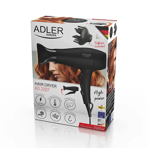 Adler AD 2267 2500W Hair Dryer, Black