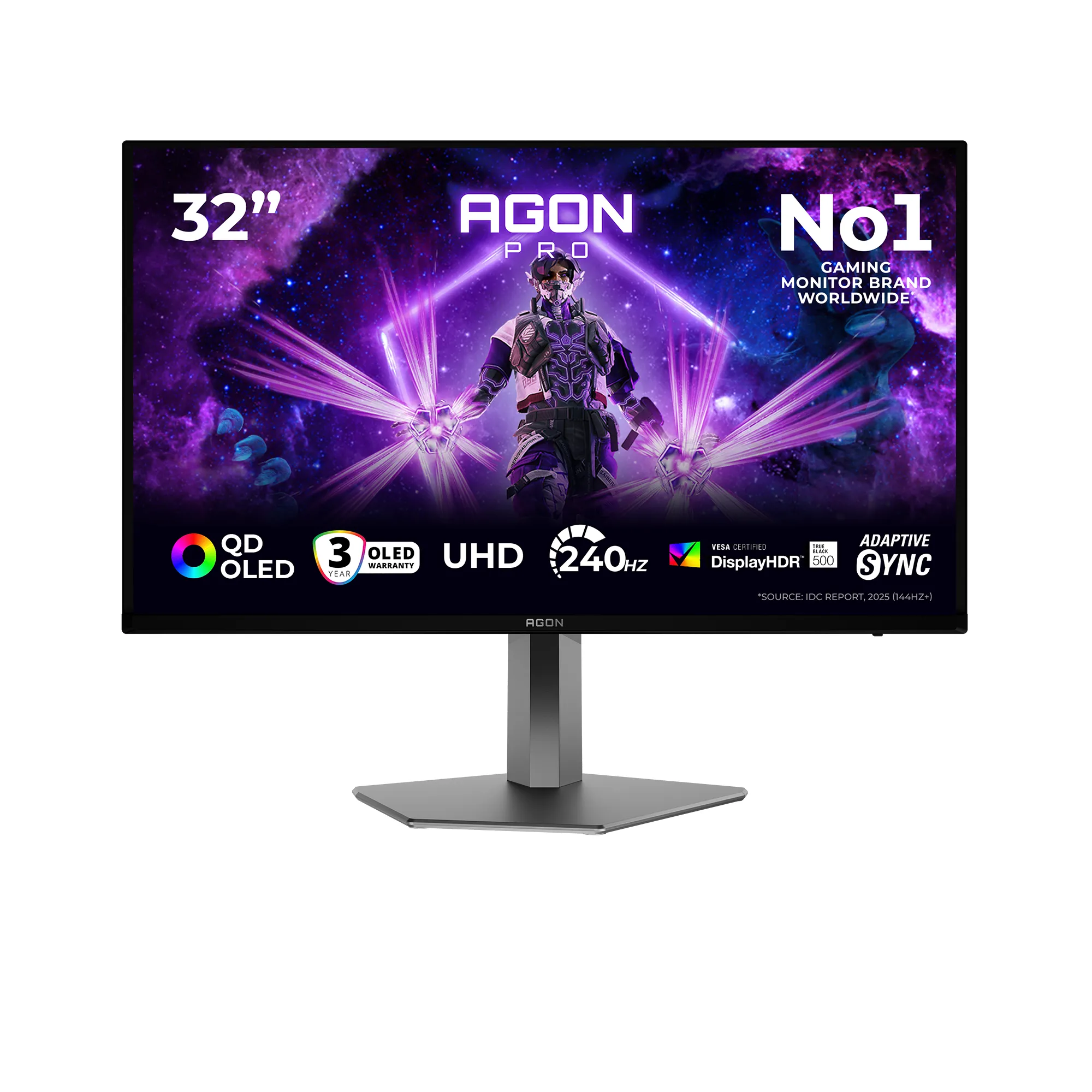 AOC AG326UZD2 31.5" 4K, QD-OLED, 240Hz Gaming Monitor with USB-C hub