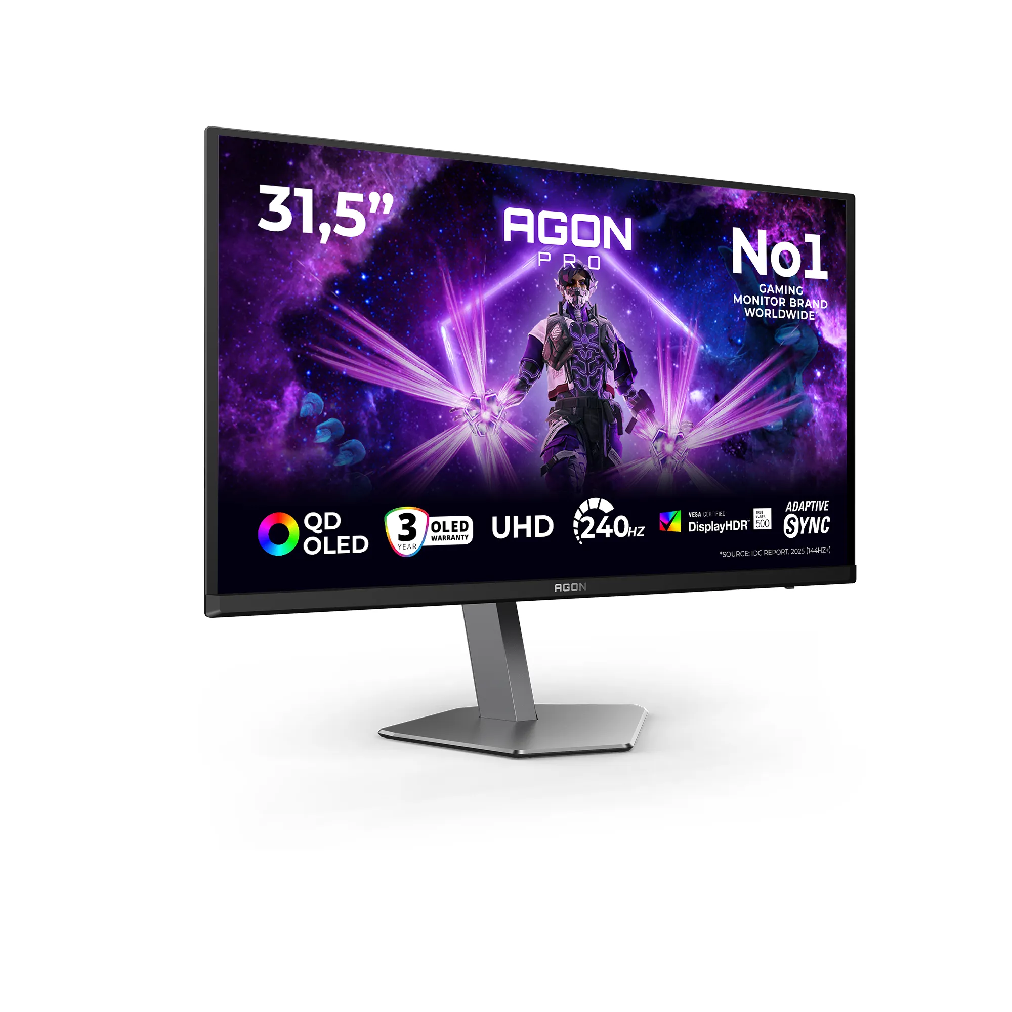 AOC AG326UZD2 31.5" 4K, QD-OLED, 240Hz Gaming Monitor with USB-C hub