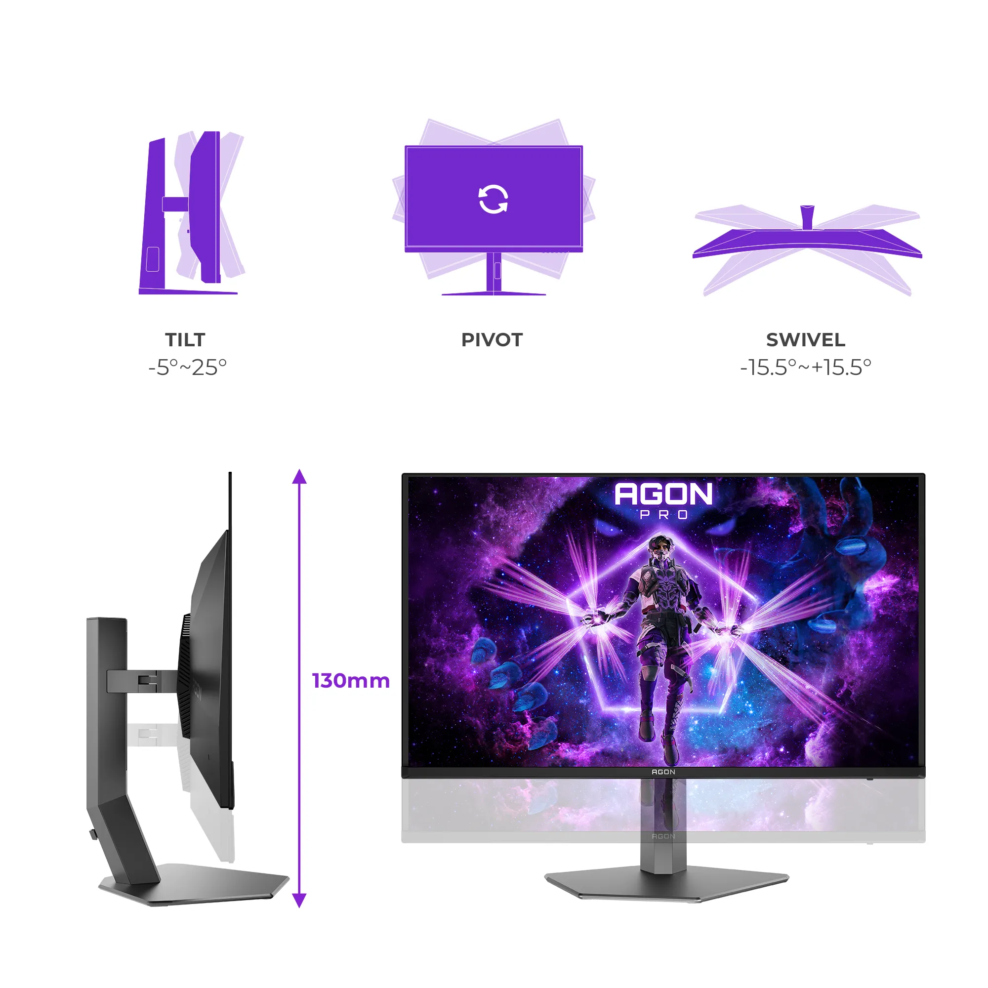 AOC AG326UZD2 31.5" 4K, QD-OLED, 240Hz Gaming Monitor with USB-C hub