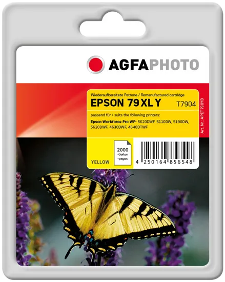 AgfaPhoto APET790YD XL -mustekasetti, 18 ml, keltainen