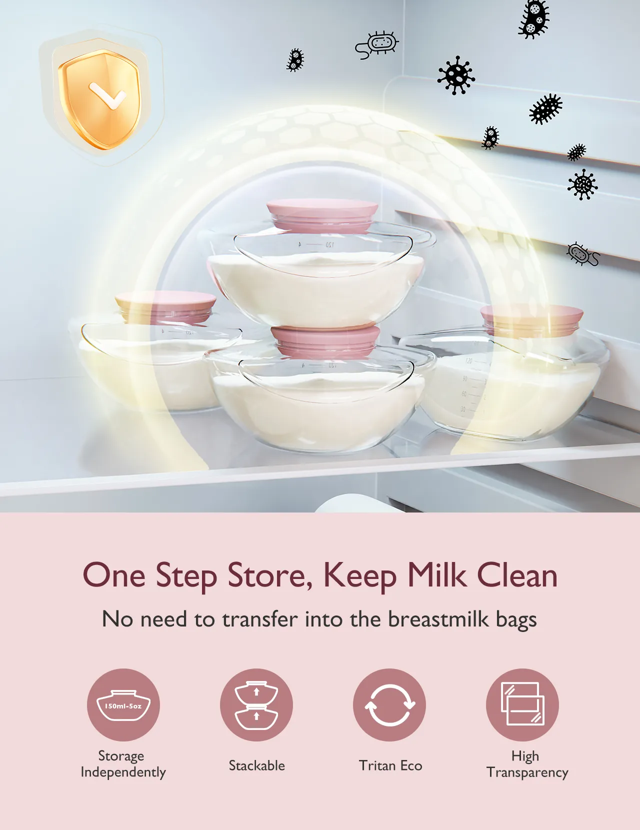 MOMCOZY M9 Mobile Flow Double Hands-Free Br&ouml;stpump