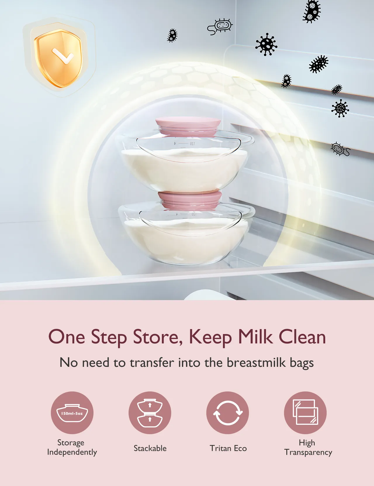 MOMCOZY M9 Mobile Flow Double Hands-Free Br&ouml;stpump