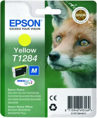 Epson T1284-mustekasetti, 3.5 ml, keltainen