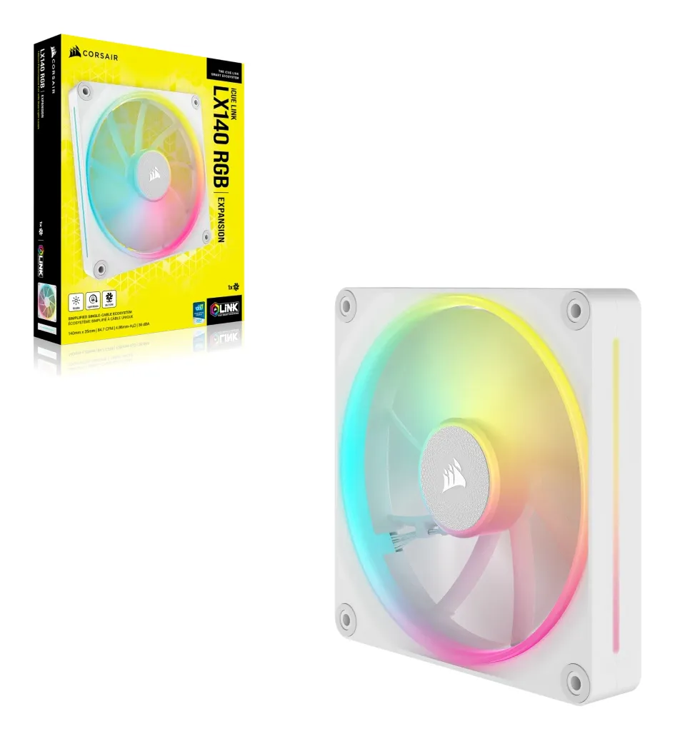 Corsair iCUE Link LX140 RGB 140mm PWM - case fan, white