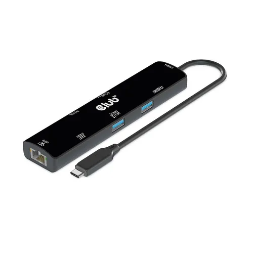 Club 3D USB4 Gen3x2 USB-C 6-in-1 - hub, Svart