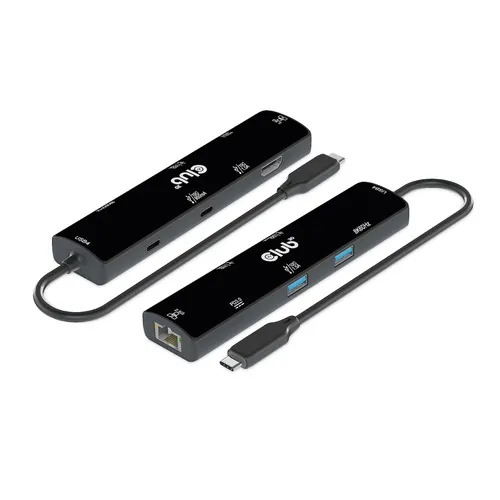 Club 3D USB4 Gen3x2 USB-C 6-in-1 - hub, Svart
