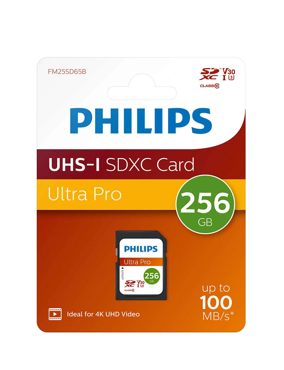 Philips SDXC UHS-I U3 V30 A1 256GB Class 10 UHS-I U3
