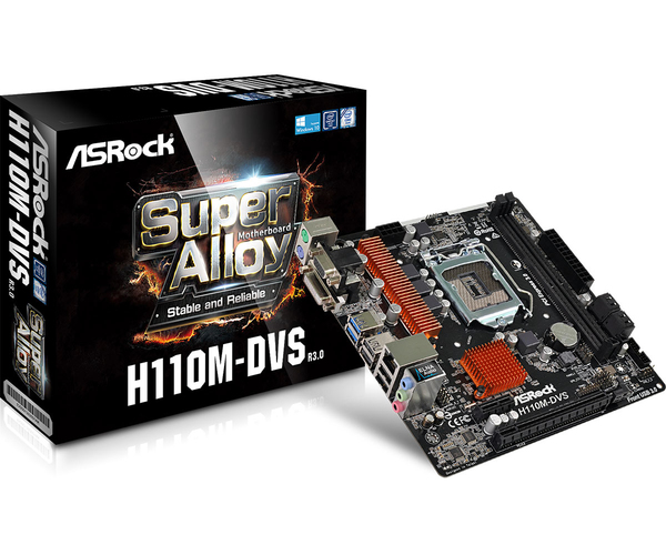 Asrock H110M-DVS, mATX -emolevy