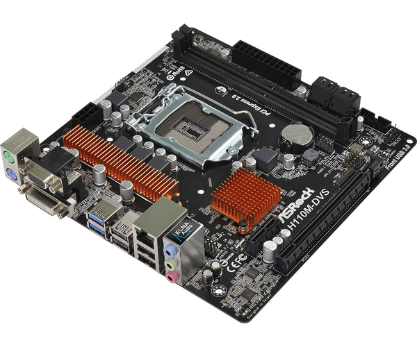 Asrock H110M-DVS, mATX -emolevy