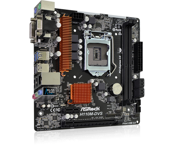 Asrock H110M-DVS, mATX -emolevy