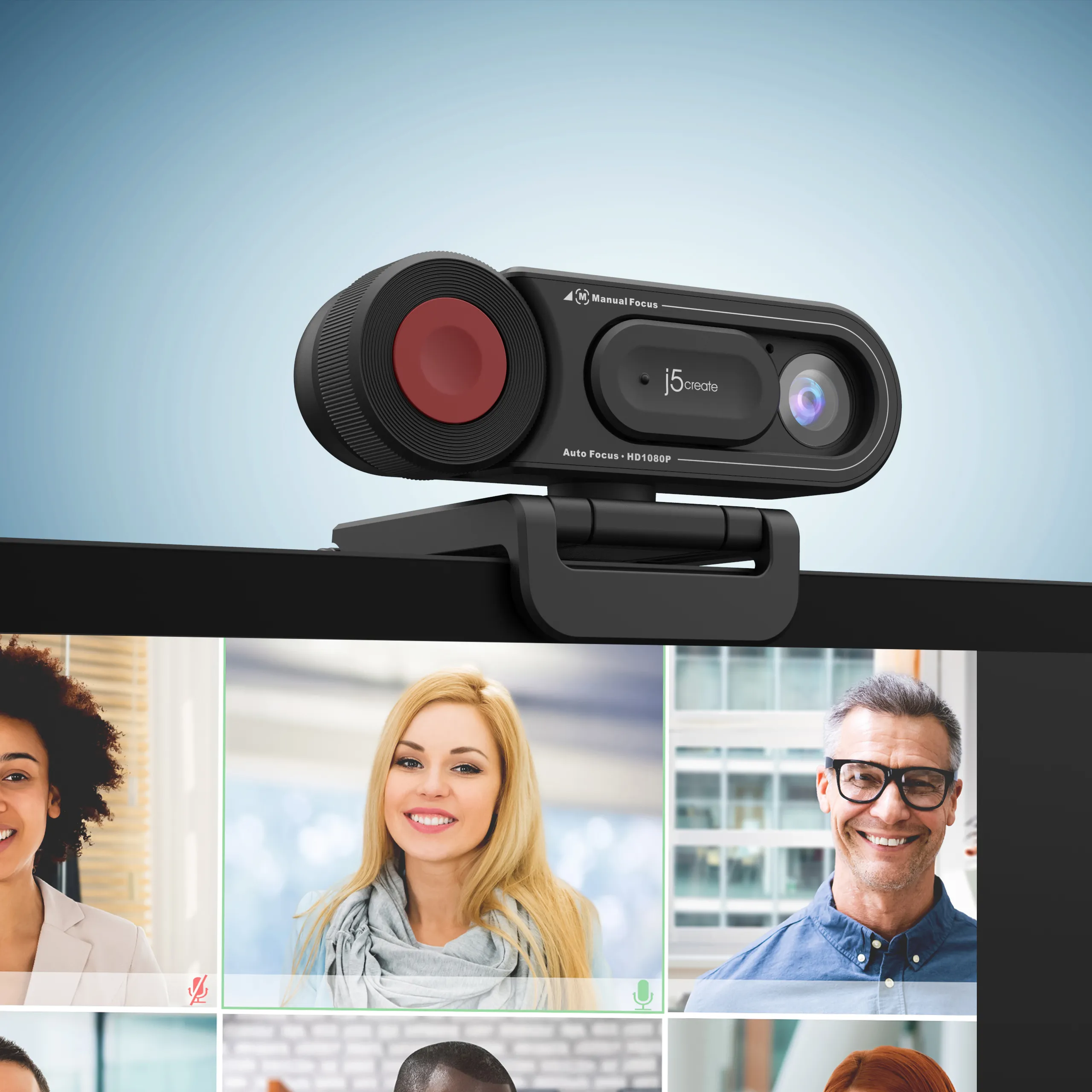 J5 Create JVU250-N Full HD -webcam, black