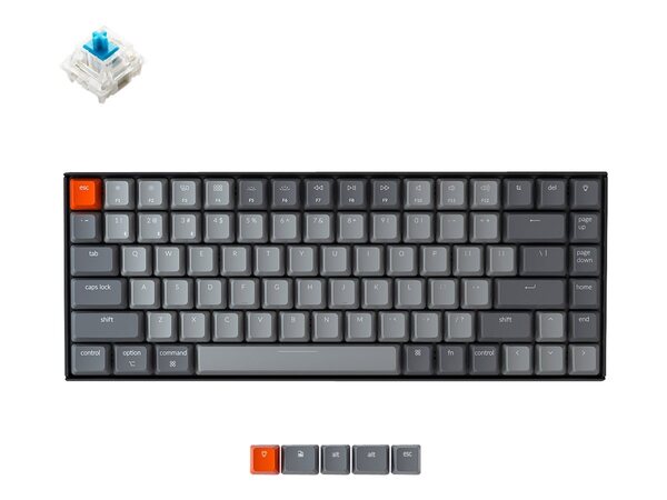 Keychron K2 White LED Plastic Frame Gateron Blue Switch