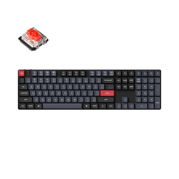 Keychron K5 Pro, QMK/VIA, RGB, Aluminium, Hot Swap, Gateron Red, Low Profile - wireless gaming keyboard