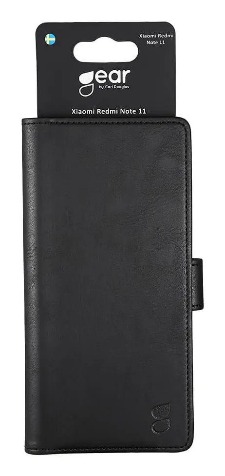 GEAR Wallet, Redmi Note 11/11S - Wallet Case, Black