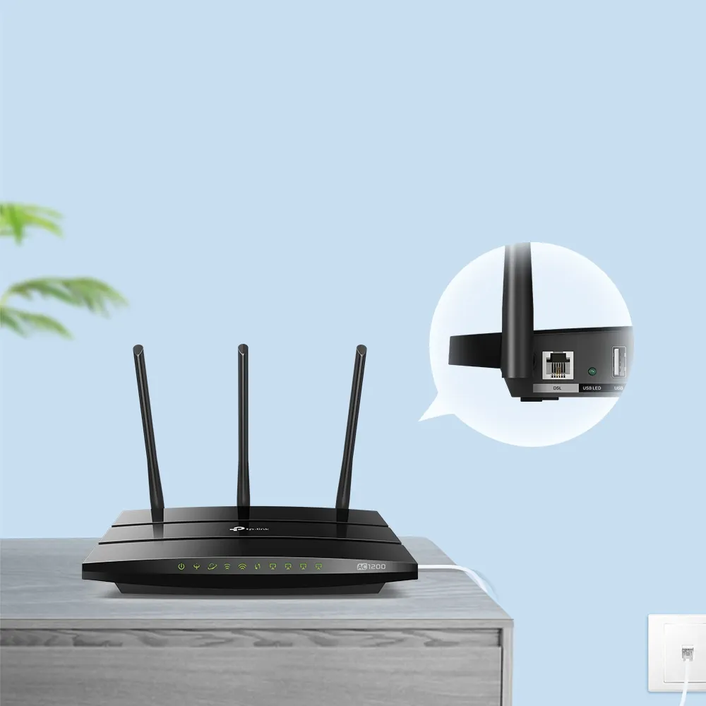 TP-LINK ARCHER VR400 AC1200 WIFI VDSL/ADSL ROUTER