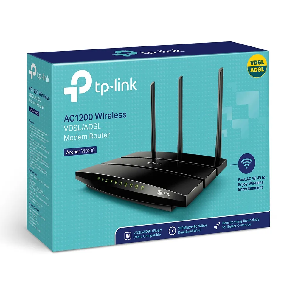 TP-LINK ARCHER VR400 AC1200 WIFI VDSL/ADSL ROUTER