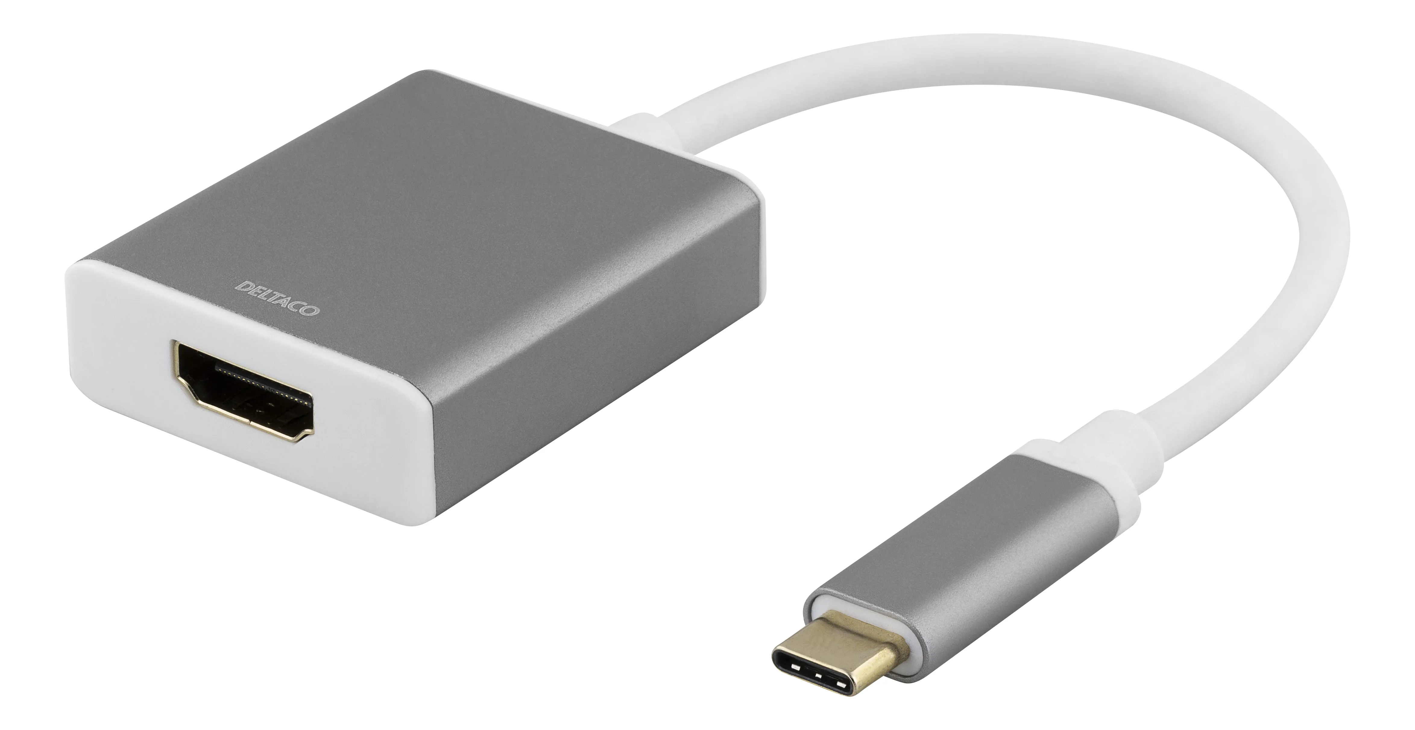 DELTACO USBC-HDMI9 - USB-C to HDMI adapter, Grey
