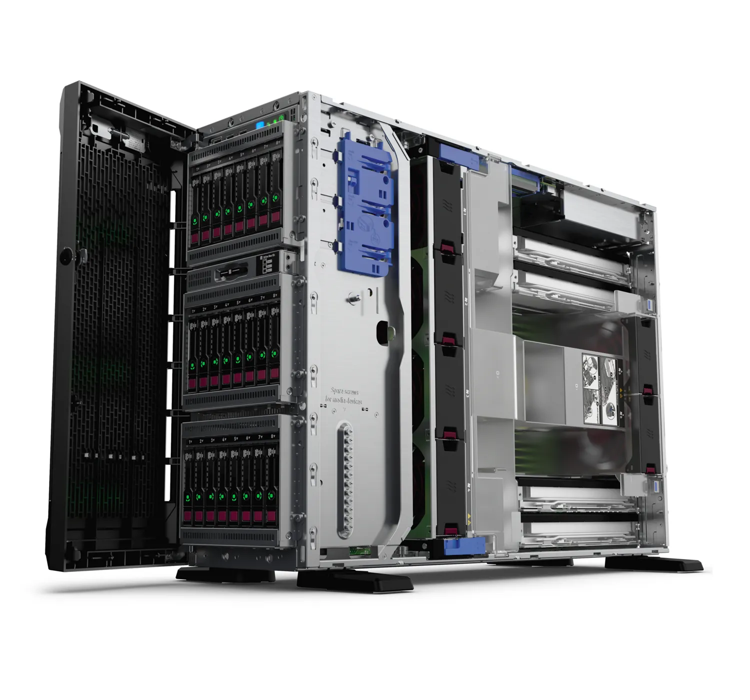 HPE ProLiant ML350 Gen10 Base - Palvelin - torni - 4U - 2-teinen - 1 x Xeon Silver 4210R / 2.4 GHz - RAM 16 Gt - SAS - pikavaihto 2.5" - ei kiintolevyä - GigE -
