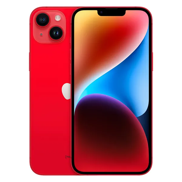 Renoverad iPhone 14 Plus 128 GB - mobiltelefon, (PRODUCT)RED (Utm&auml;rkt skick)