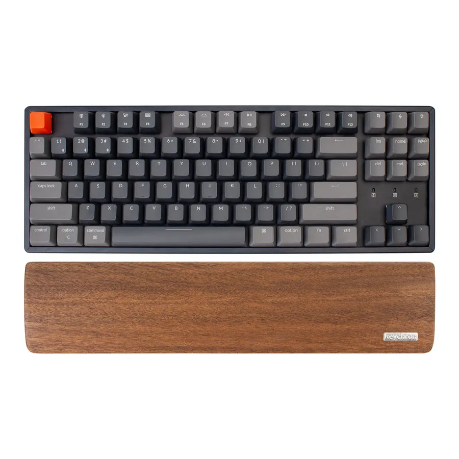 Keychron K8 - palm rest, Walnut Wood, 358 x 80 x 15 mm