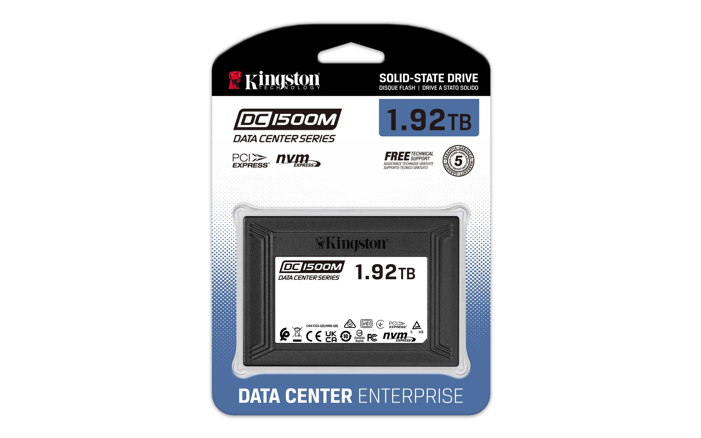 Kingston DC1500M U.2 Entreprise 1.92 TB, PCIe 3.0, U.2 - SSD