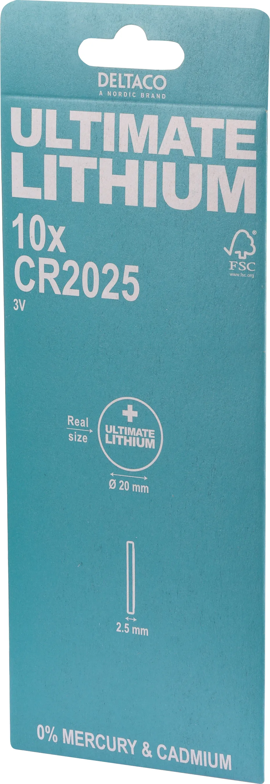 DELTACO ULTB-CR2025-10P - CR2025 litium-knappcellsbatteri
