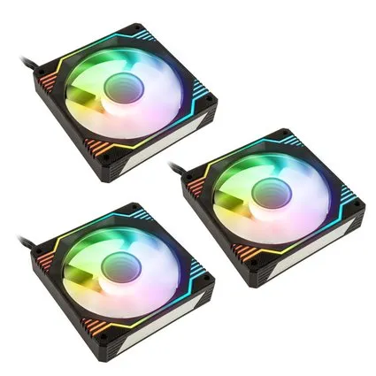 Kolink Umbra X,  ARGB, PWM - case fan, black, 3pcs