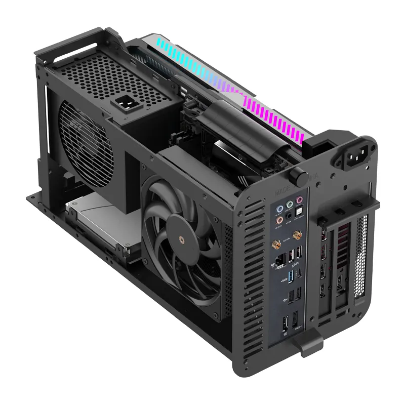 Jonsbo V11 -mini-ITX - case, black, PCI-E 4.0