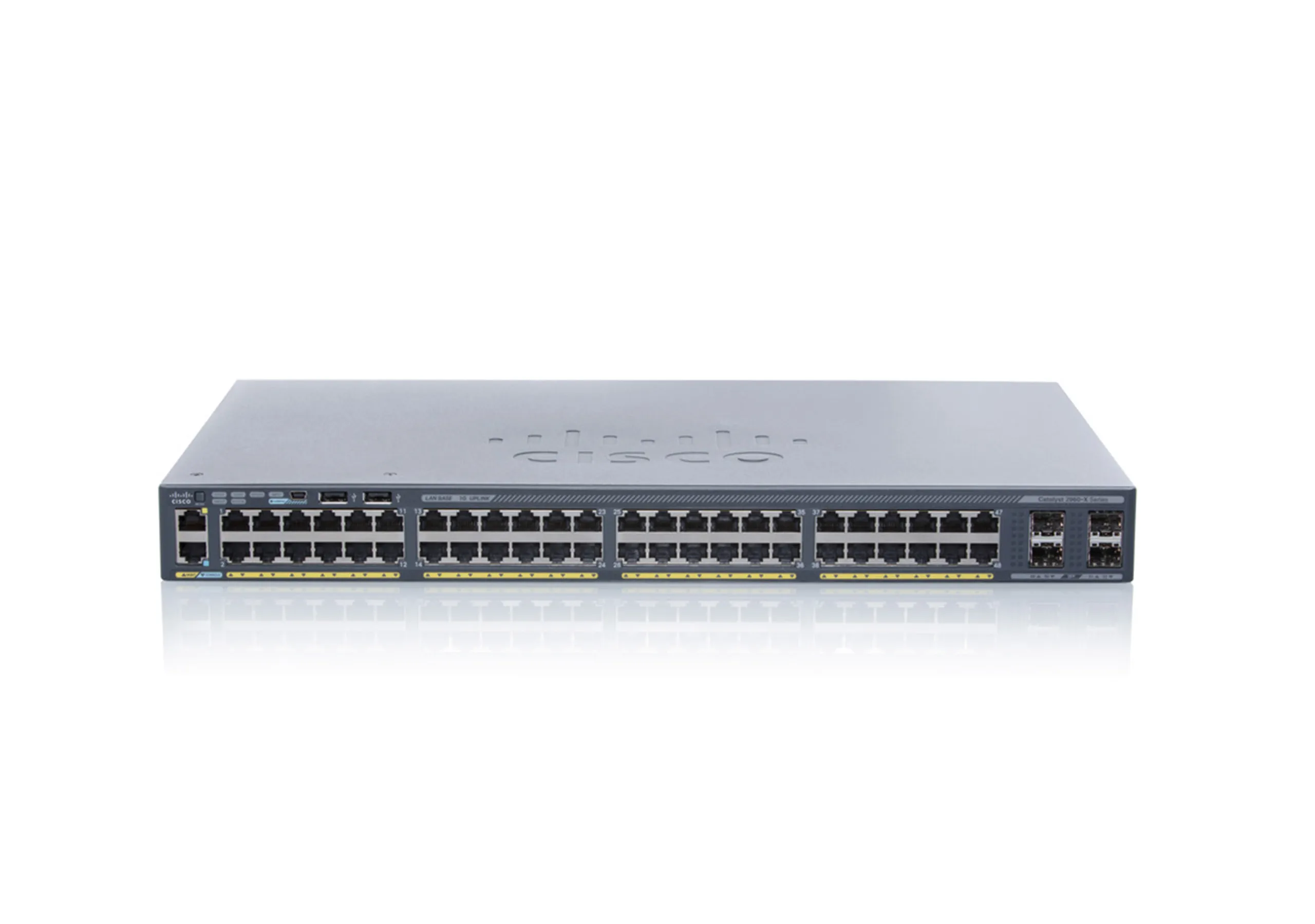 Cisco Catalyst 2960X-48FPD-L - Kytkin - Hallinnoitu - 48 x 10/100/1000 (PoE+) + 2 x 10 Gigabit SFP+ - ty&ouml;p&ouml;yt&auml;, r&auml;kkiin asennettava - PoE+ (740 W)