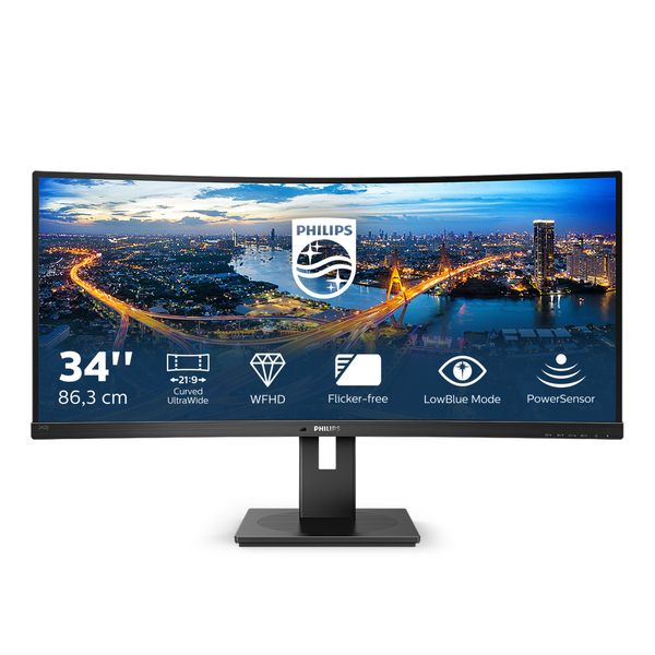 Philips 34&quot; VA B Line 342B1C, 5ms, 75Hz - curved sk&auml;rm