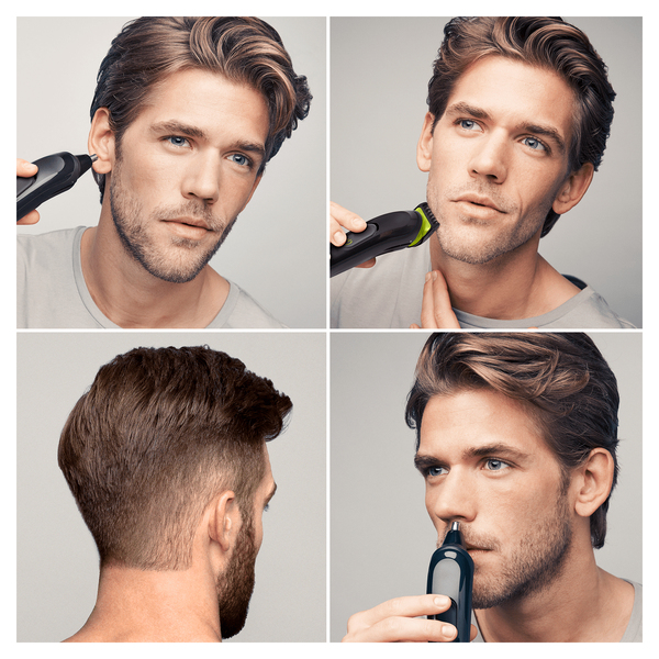 BRAUN PARRANTASAAJA MGK3921 GIFT PACK 6-in-1. All-in-one-kotiparturi, jossa on kuusi toimintoa yhdess&auml;. Vaihda tyyli&auml;si nelj&auml;ll&auml; eri kammalla. 13 pituusasetusta