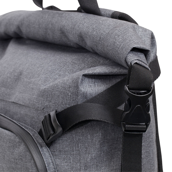 KNOMO HAMILTON Backpack 15inch - Roll top with front pocket GREY