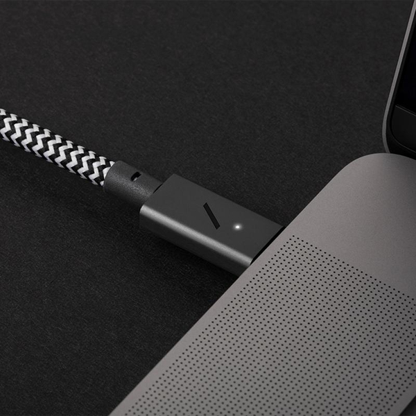 Native Union Belt Cable USB-C - USB-C -kaapeli, 2,4 m, Vihre&auml;