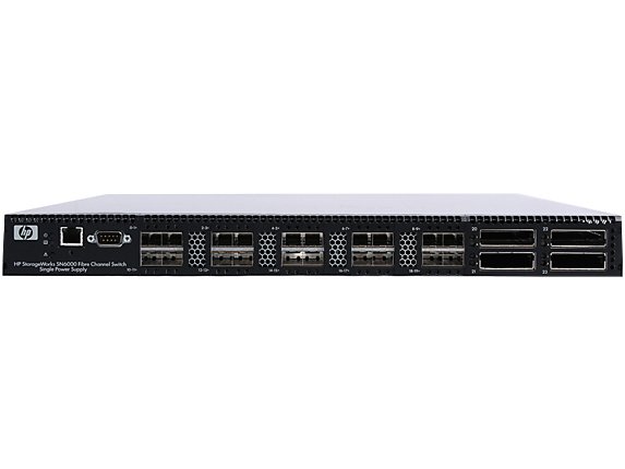 HPE SN6000 Stackable Single Power Fibre Channel Switch - Kytkin - Hallinnoitu - 8 x 8 Gt kuitukanava SFP+ + 4 x XPAK - r&auml;kkiin asennettava