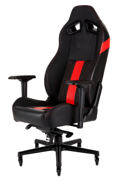 Corsair T2 - Spelstol svart r&ouml;d