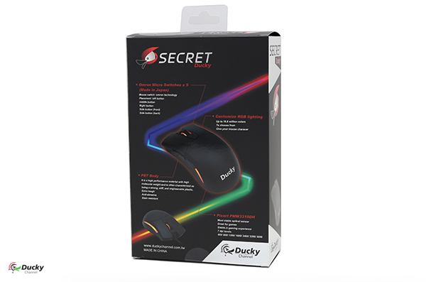 Ducky Secret RGB - Pelihiiri Musta