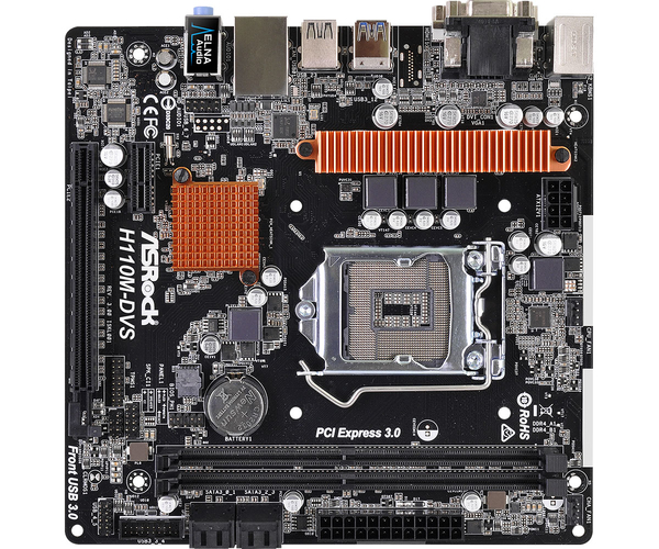 Asrock H110M-DVS, mATX motherboard