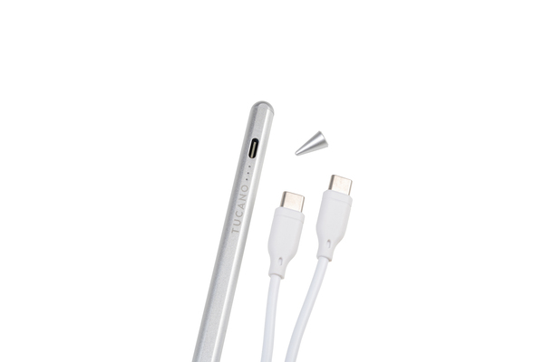 TUCANO Active stylus pen for iPads with USB-C Silver