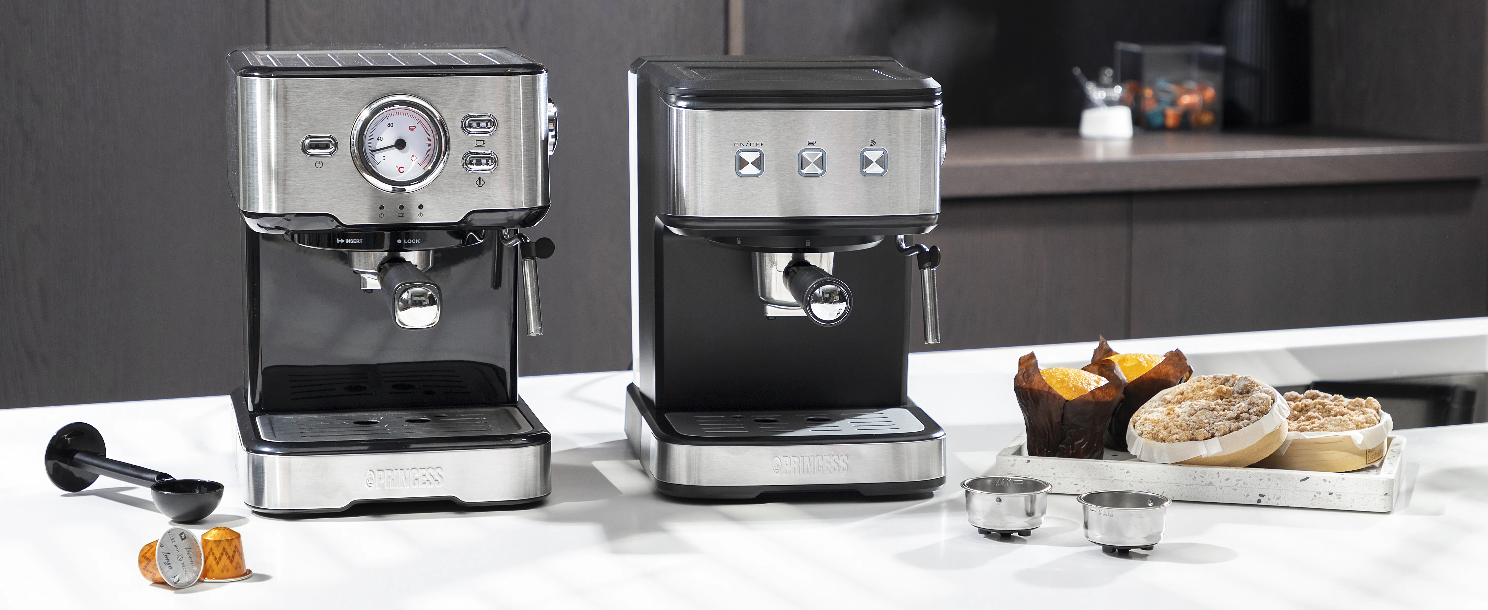 Princess 01.249412.01.001 Espresso Machine, 1.5L, Black and Stainless Steel