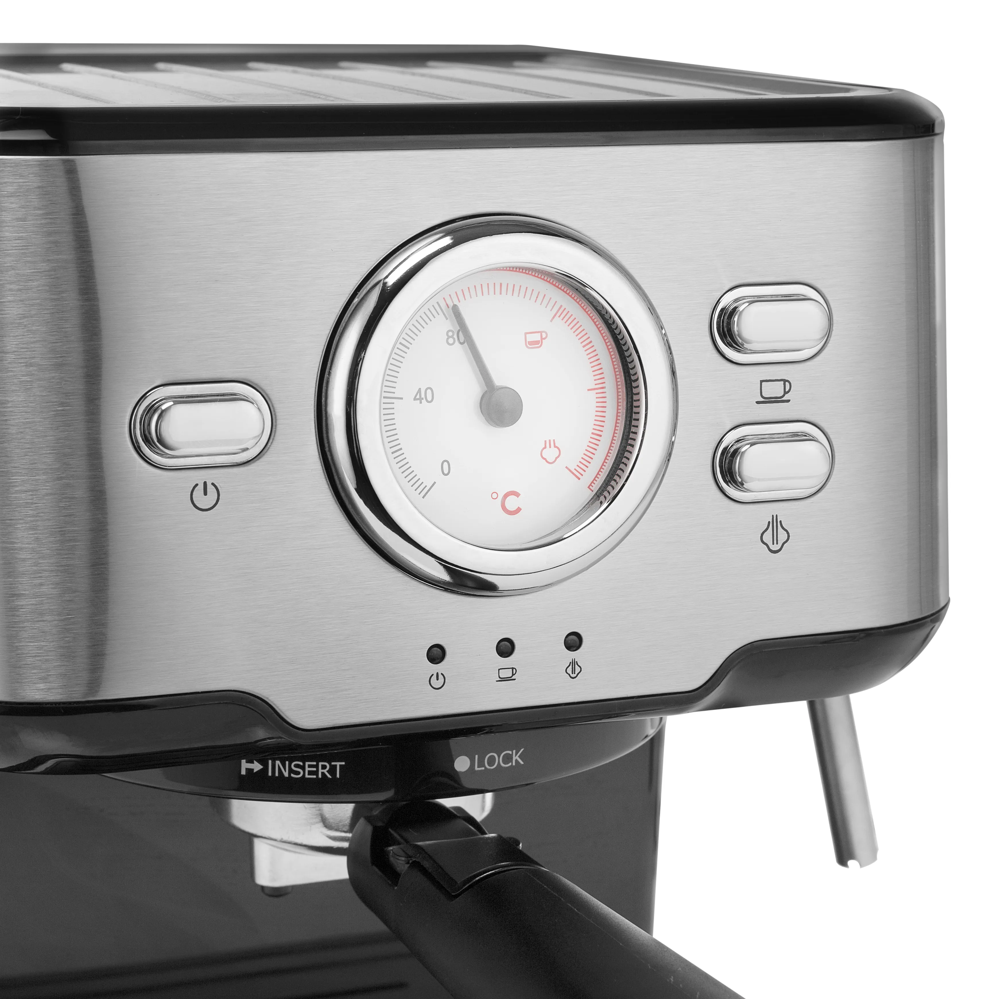 Princess 01.249412.01.001 Espresso Machine, 1.5L, Black and Stainless Steel