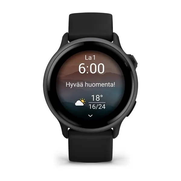 Garmin Vivoactive 6 GPS - smartklocka, skiffergrå med svart armband