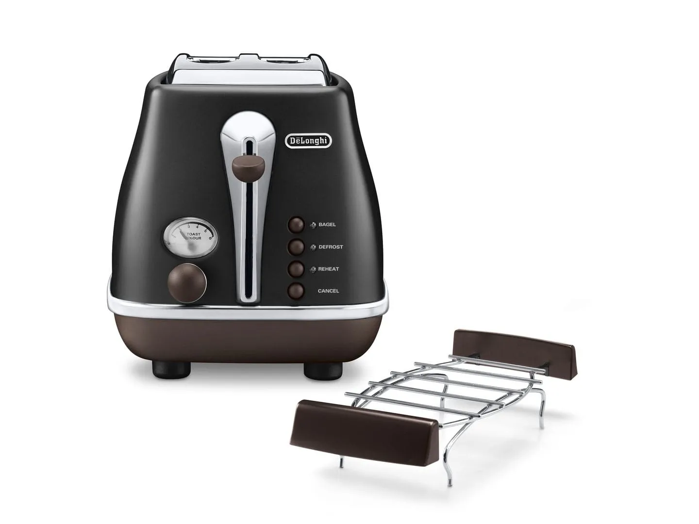 DeLonghi Icona Vintage CTOV 2103.BK -leivänpaahdin, 2 viipale(i)ta,  Musta
