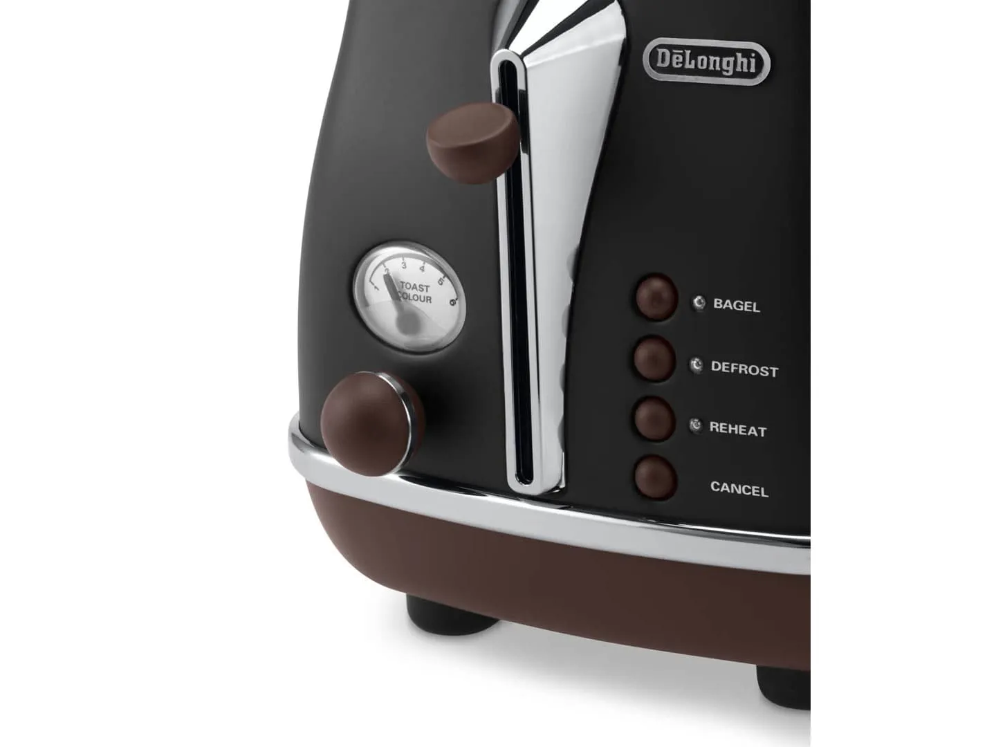 DeLonghi Icona Vintage CTOV 2103.BK -leivänpaahdin, 2 viipale(i)ta,  Musta