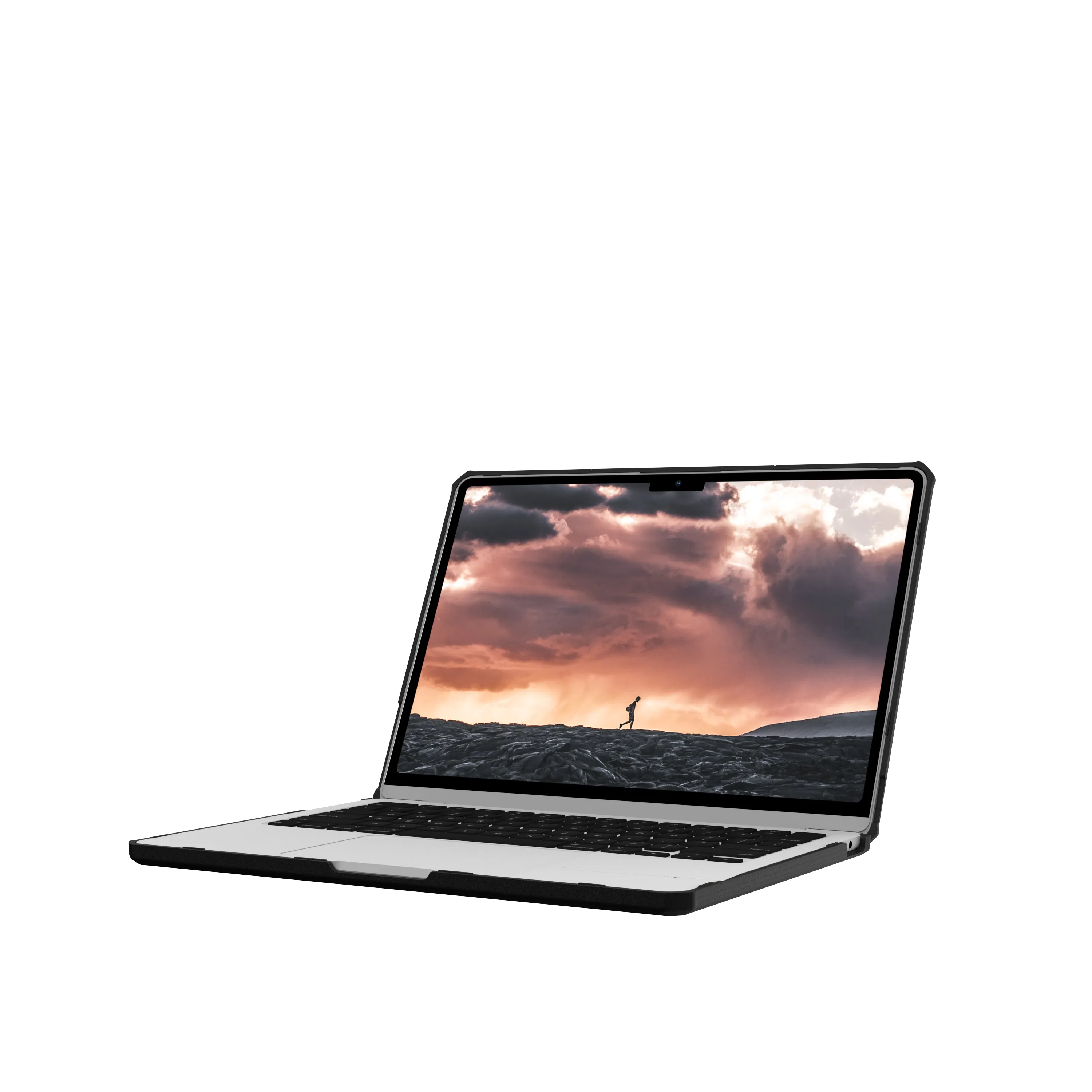 UAG Plyo -suojus MacBook Air 13&quot; M2/M3:lle - j&auml;&auml;nharmaa/musta