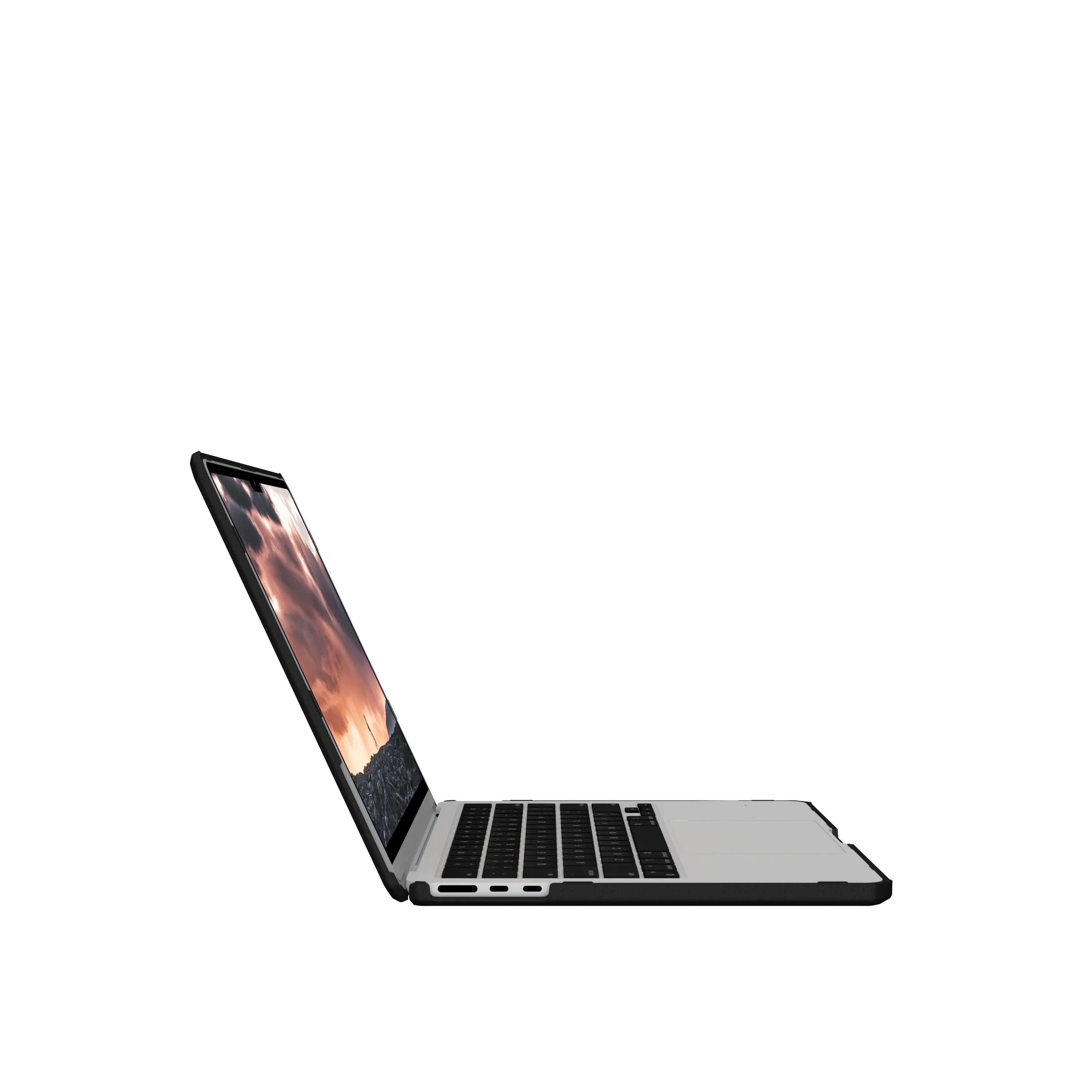 UAG Plyo -suojus MacBook Air 13&quot; M2/M3:lle - j&auml;&auml;nharmaa/musta